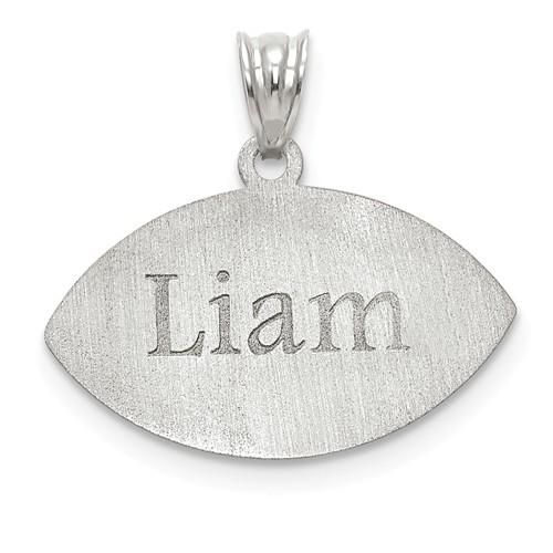 14k 10k gold sterling silver football personalized engraved pendant