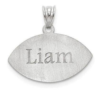 14k 10k gold sterling silver football personalized engraved pendant