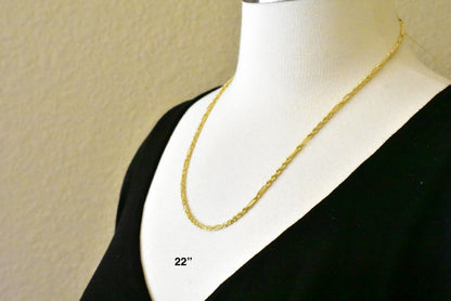 14k yellow gold 3mm diamond cut milano rope bracelet anklet necklace pendant chain