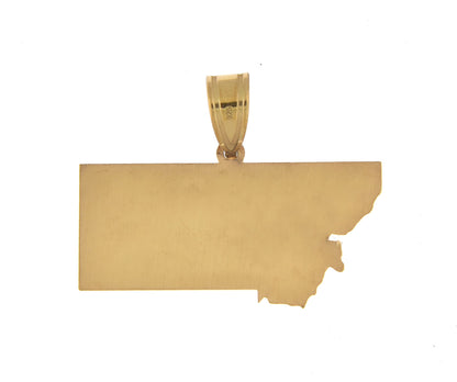 14k gold or sterling silver montana mt state map pendant charm personalized monogram