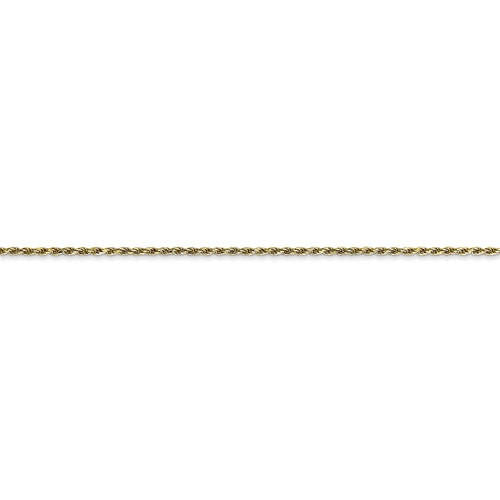 10k yellow gold 1.15mm polished diamond cut rope bracelet anklet choker pendant necklace chain