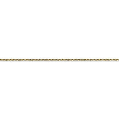 10k yellow gold 1.15mm polished diamond cut rope bracelet anklet choker pendant necklace chain