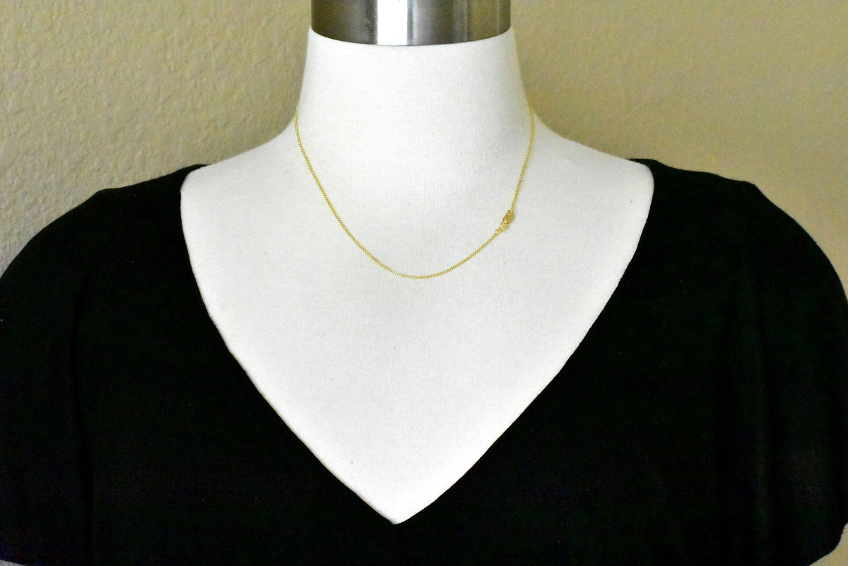 14k yellow gold 1mm cable bracelet anklet choker necklace pendant chain