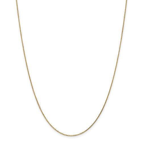14k yellow gold 0.95mm diamond cut cable layering bracelet anklet choker necklace pendant chain