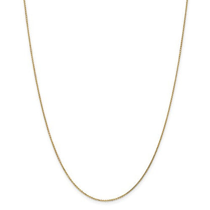 14k yellow gold 0.95mm diamond cut cable layering bracelet anklet choker necklace pendant chain