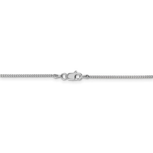 14k white gold 0.90mm franco bracelet anklet choker necklace pendant chain