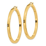 이미지를 갤러리 뷰어에 로드 , 14K Yellow Gold Square Tube Round Hoop Earrings 45mm x 3mm
