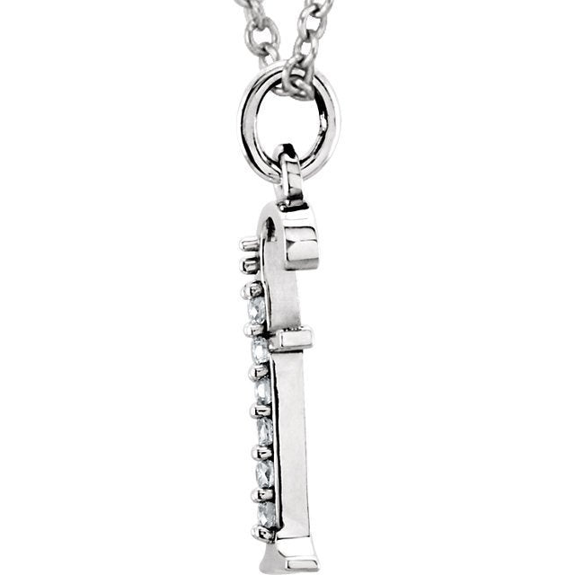 14k yellow rose white gold .03 ctw diamond tiny petite lowercase letter f initial alphabet pendant charm necklace