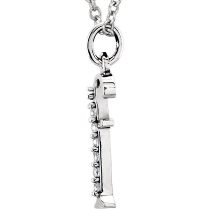 14k yellow rose white gold .03 ctw diamond tiny petite lowercase letter f initial alphabet pendant charm necklace