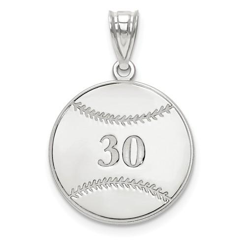 14k 10k gold sterling silver baseball personalized engraved pendant