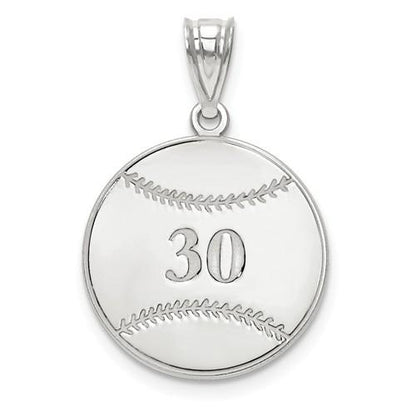 14k 10k gold sterling silver baseball personalized engraved pendant