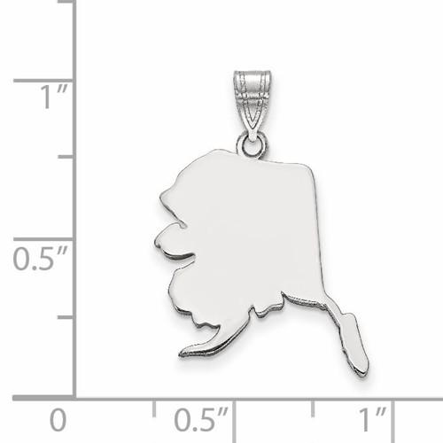 14k gold or sterling silver alaska ak state pendant charm personalized monogram