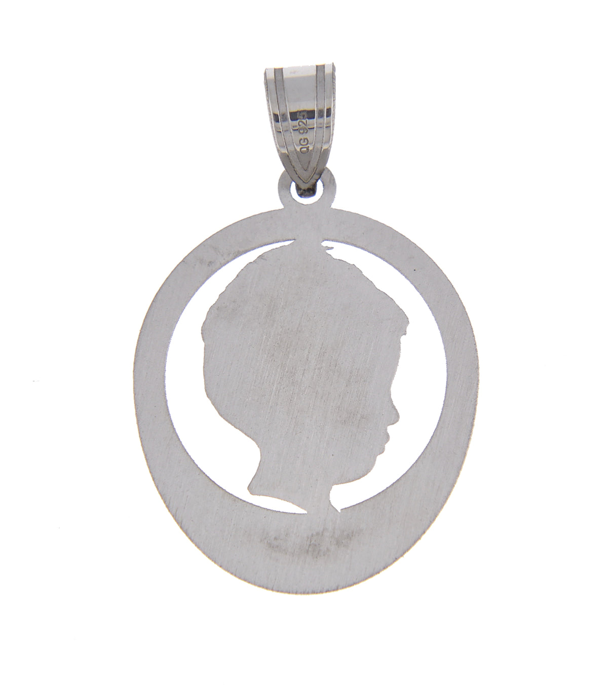 14k 10k yellow white sterling silver boy head silhouette name engraved personalized