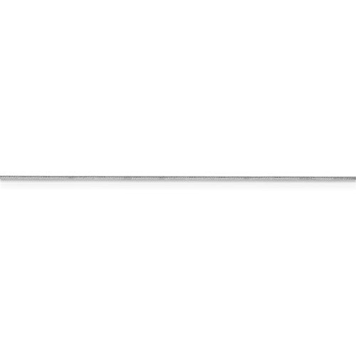 14k white gold 0.7mm octagonal snake bracelet anklet choker necklace pendant chain