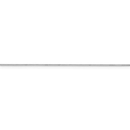 14k white gold 0.7mm octagonal snake bracelet anklet choker necklace pendant chain