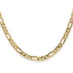 Carregar imagem no visualizador da galeria, 14K Yellow Gold 4.75mm Flat Figaro Bracelet Anklet Choker Necklace Pendant Chain
