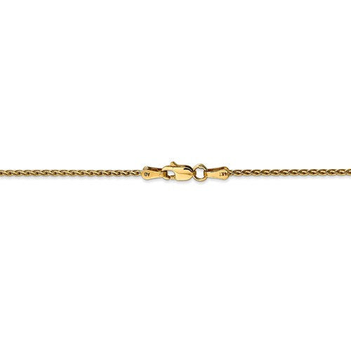 14k yellow gold 1.5mm parisian wheat bracelet anklet choker necklace pendant chain