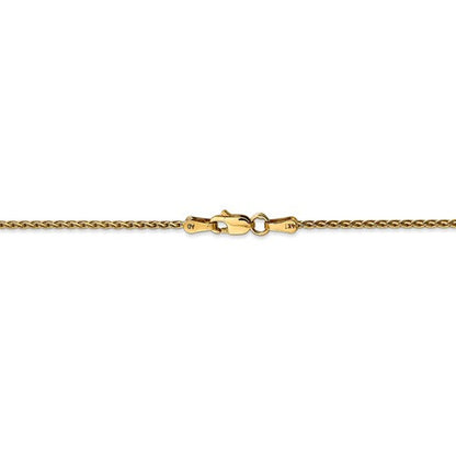 14k yellow gold 1.5mm parisian wheat bracelet anklet choker necklace pendant chain