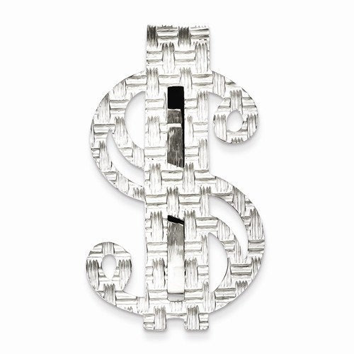 solid sterling silver dollar sign money clip