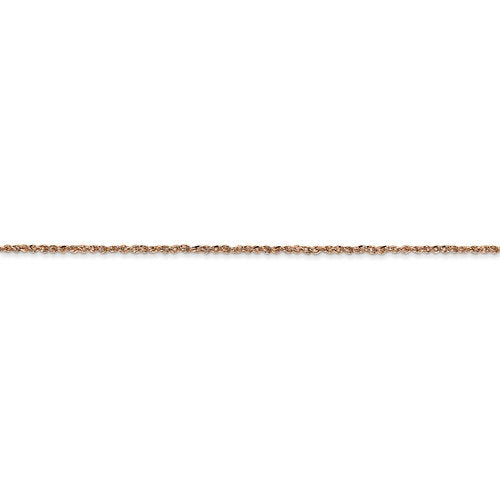 14K Rose Gold 1.10mm Rope Bracelet Anklet Choker Necklace Pendant Chain