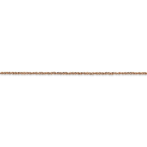 14k rose gold 1.10mm rope bracelet anklet choker necklace pendant chain