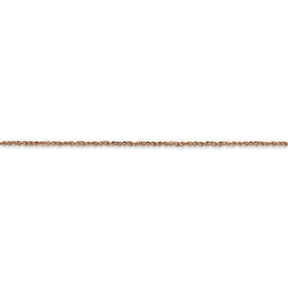 14k rose gold 1.10mm rope bracelet anklet choker necklace pendant chain