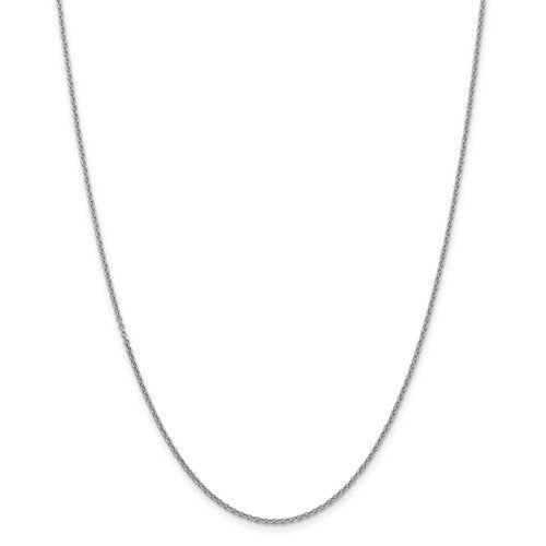 14k white gold 1.6mm cable bracelet anklet choker necklace pendant chain