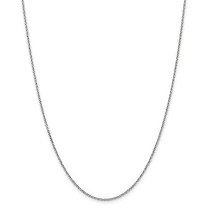 14k white gold 1.6mm cable bracelet anklet choker necklace pendant chain