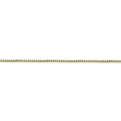 10k yellow gold 1.10mm box bracelet anklet choker pendant necklace chain