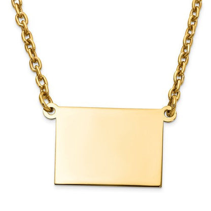 14k gold or sterling silver colorado co state necklace personalized monogram