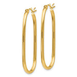 Charger l&#39;image dans la galerie, 14k Yellow Gold Large Oval Tube Hoop Earrings 40mm x 17mm x 2mm
