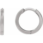 Load image into Gallery viewer, Platinum 14K Solid Yellow Rose White Gold 10mm Classic Round Huggie Hinged Hoop Earrings
