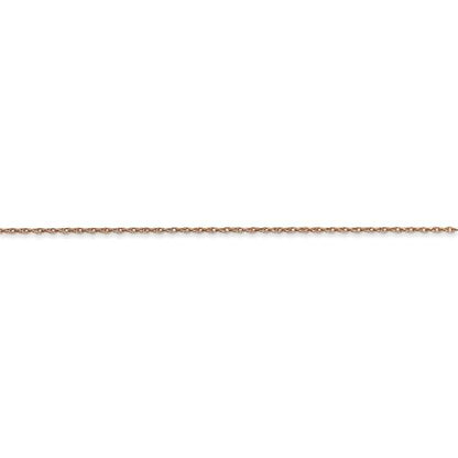14k rose gold 0.50mm thin cable rope choker necklace pendant chain