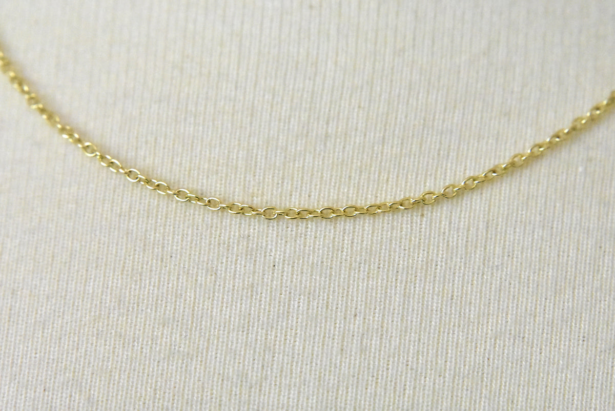 14k yellow gold 1.4mm cable bracelet anklet choker necklace pendant chain