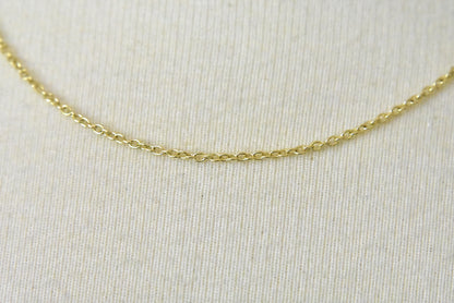 14k yellow gold 1.4mm cable bracelet anklet choker necklace pendant chain