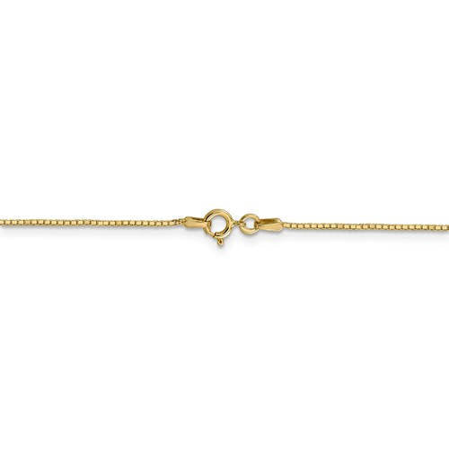 14k yellow gold 0.90mm box bracelet anklet choker necklace pendant chain