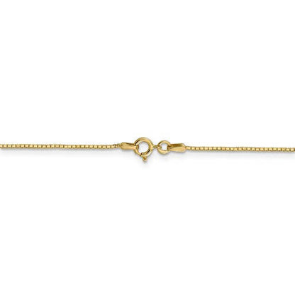 14k yellow gold 0.90mm box bracelet anklet choker necklace pendant chain