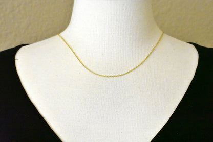 14k yellow gold 1.4mm cable bracelet anklet choker necklace pendant chain
