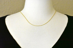 14k Yellow Gold 1.4mm Cable Bracelet Anklet Choker Necklace Pendant Chain