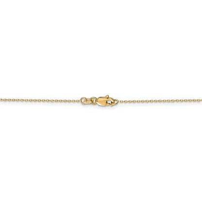 14k yellow gold 0.80mm diamond cut cable bracelet anklet choker necklace chain lobster clasp
