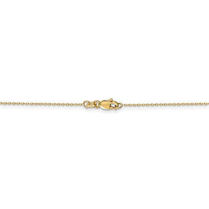 14K Yellow Gold 0.80mm Diamond Cut Cable Bracelet Anklet Choker Necklace Chain Lobster Clasp