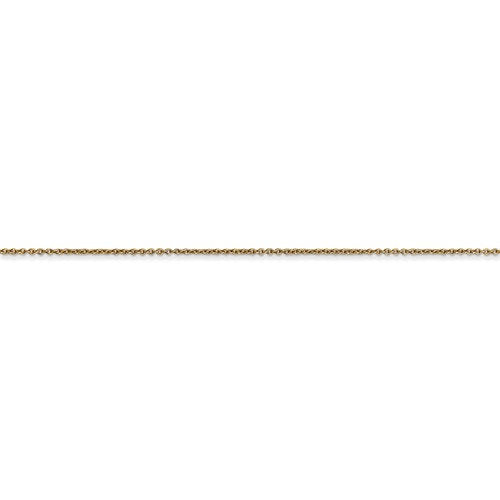 14k Yellow Gold 0.75mm Polished Cable Bracelet Anklet Choker Necklace Pendant Chain