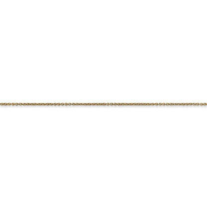 14k yellow gold 0.75mm polished cable bracelet anklet choker necklace pendant chain