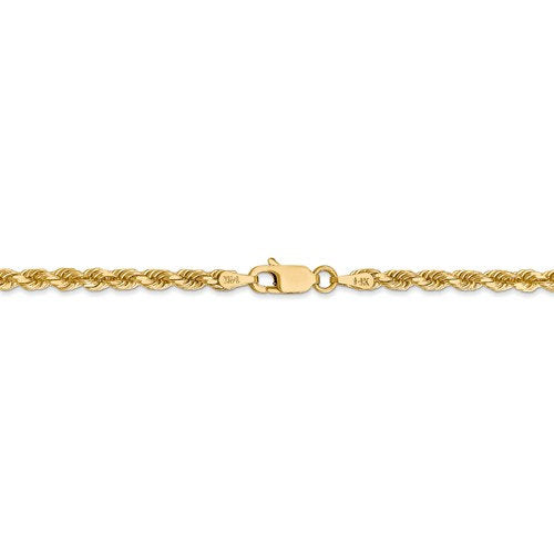 14k solid yellow gold 3.2mm diamond cut rope bracelet anklet choker necklace pendant chain