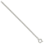 Load image into Gallery viewer, Sterling Silver 4mm Fancy Link Rolo Bracelet Chain Spring Ring Clasp 7 inches
