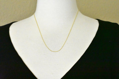 14k yellow gold 0.8mm spiga wheat bracelet anklet choker necklace pendant chain