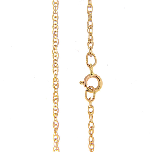 14k yellow gold 1.15mm cable rope bracelet anklet necklace choker pendant chain