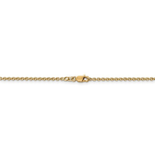 14K Yellow Gold 2mm Cable Bracelet Anklet Choker Necklace Pendant Chain Lobster Clasp