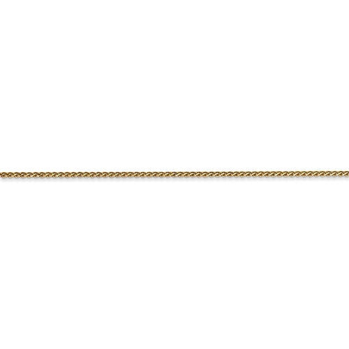 14k yellow gold diamond cut 1mm spiga wheat bracelet anklet choker necklace pendant chain