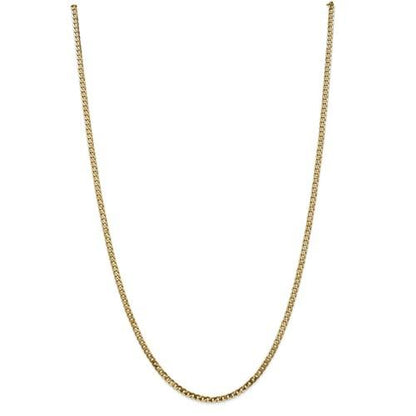 14k yellow gold 2.9mm beveled curb link bracelet anklet choker necklace pendant chain